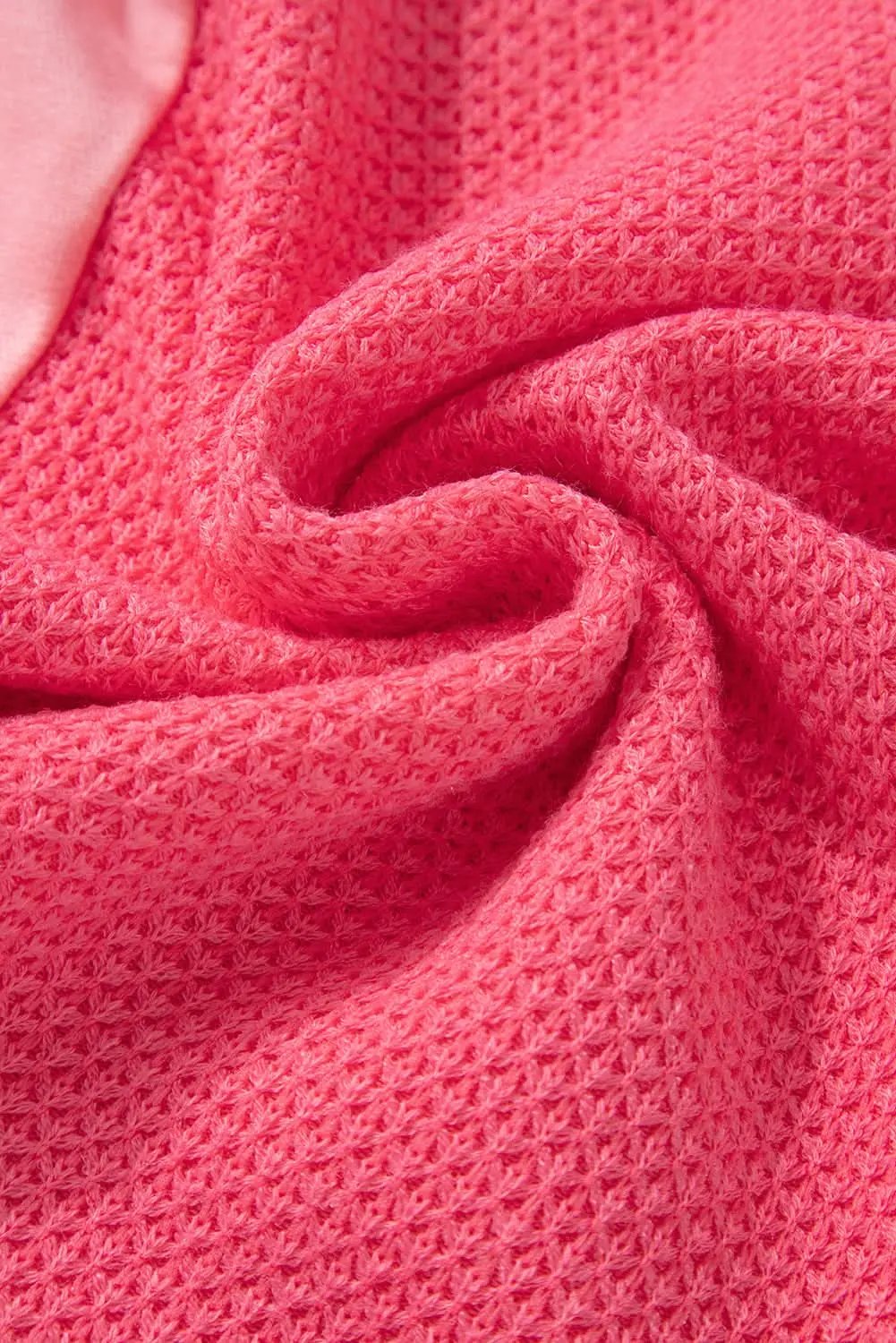 Peach Blossom Waffle Knit Shacket - Love Salve